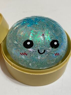 Mystery Squishy Bun Dumpling RARE GLITTER Limited Edition Stress Relief US,Blue